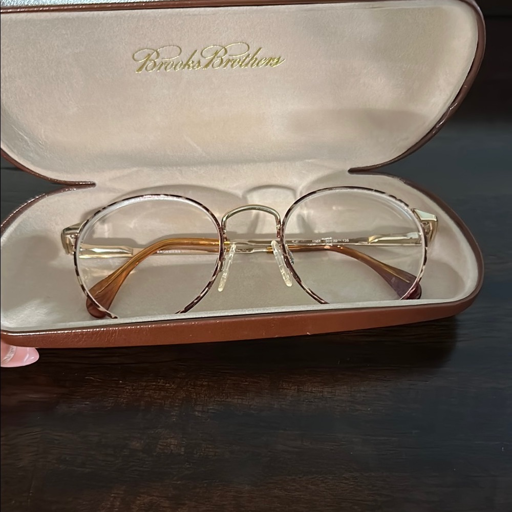 Brooks Brothers Gold and Brown Women's Glasses